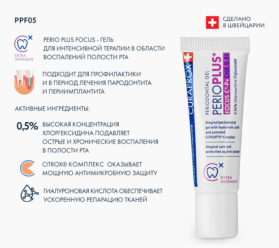 Гель-паста для десен Perio Plus Focus 