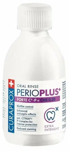 Жидкость - ополаскиватель Perio Plus Forte CHX 0,20%, 200 мл, CURAPROX